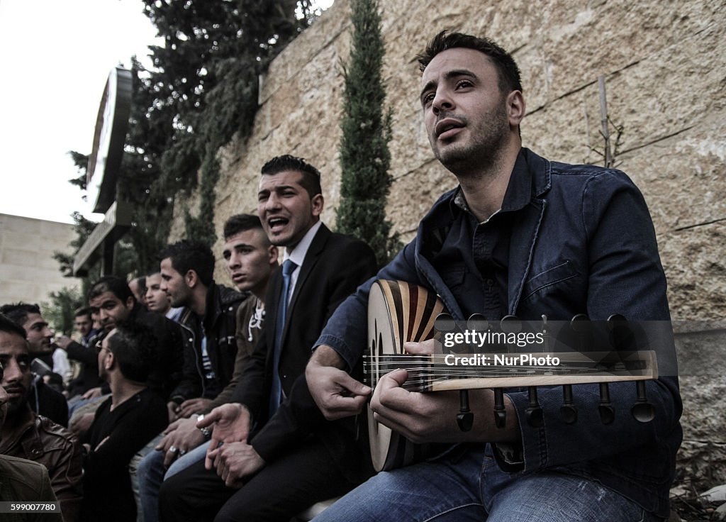 Hundreds of participants in auditions for "ARAB IDOL" in Ramallah