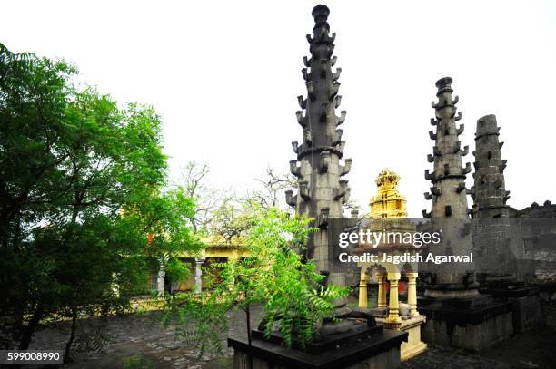 deepstambh in khandoba temple, velapur, solapur, maharashtra, india - khandoba stock pictures, royalty-free photos & images