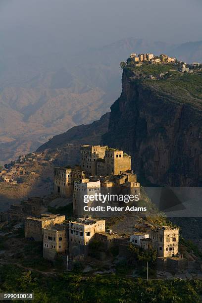 Village Of Al Karn In Yemen, Foto de stock