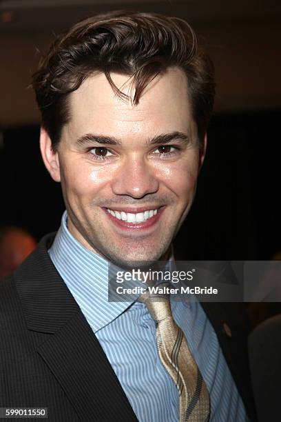 Andrew Rannells attending the 65th Annual Tony Awards Meet The Nominees Press Reception at the Millennium Hotel in New York City.