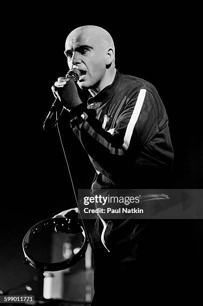 British Pop and Rock musician Peter Gabriel performs onstage at the Uptown Theater, Chicago, Illinois, June 26, 1980.