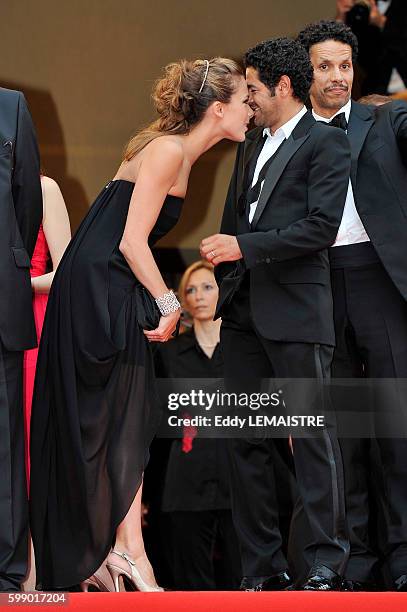 Melissa Theuriau and Jamel Debbouze at the premiere of ?Outside the Law? during the 63rd Cannes International Film Festival.