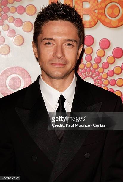 Topher Grace arrives at the HBO After-Party held to honor the 63rd Primetime Emmy Awards.