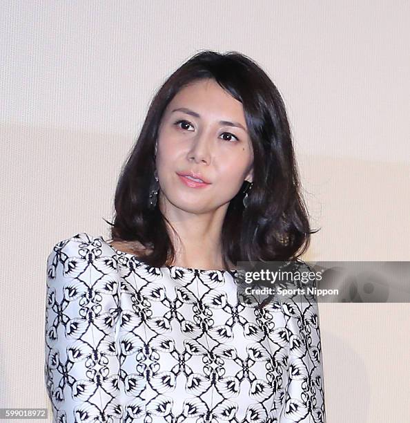 Actress Nanako Matsushima attends the Fuji TV program press conference on January 5, 2015 in Tokyo, Japan.