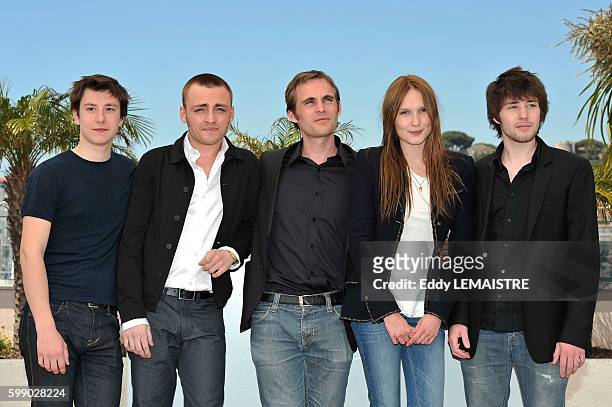 Jules Pelissier, Arthur Masset, Laurent Delbecque, Fabrice Gobert and Ana Girardot at the photo call for ?Lights Out? during the 63rd Cannes...