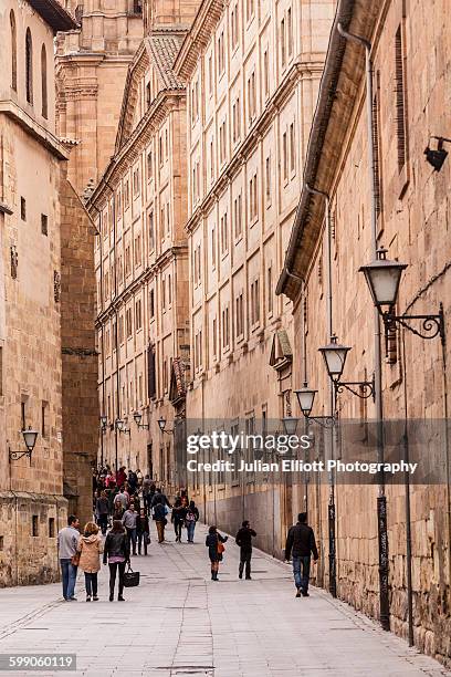 the old streets of salamanca in spain. - salamanca stock pictures, royalty-free photos & images