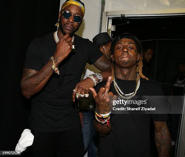 Chainz and Lil Wayne attend 2016 Budweiser Made In America Festival - Day 1 on September 3, 2016 in Philadelphia, Pennsylvania.