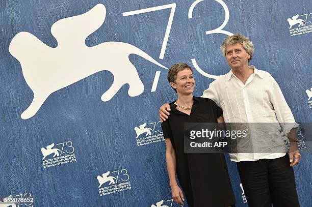 Felix Rohner and Sabina Scharer attend the photocall of the movie "Spira Mirabilis" presented in competition at the 73rd Venice Film Festival on...