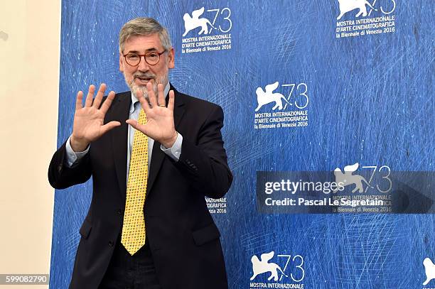 Director John Landis attends the photocall of 'An American Werewolf in London' during the 73rd Venice Film Festival at Sala Darsena on September 4,...