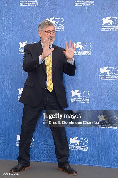 Director John Landis attends the photocall of 'An American Werewolf in London' during the 73rd Venice Film Festival at Sala Darsena on September 4,...