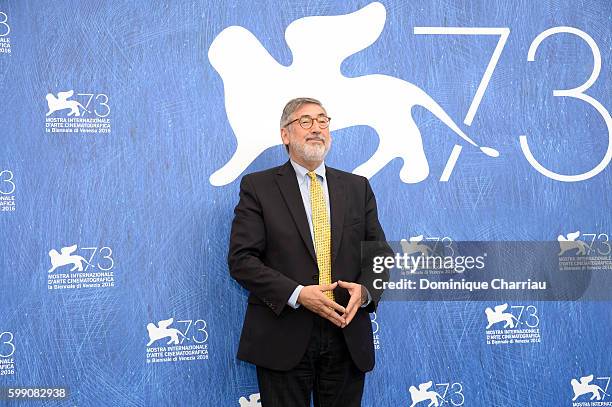 Director John Landis attends the photocall of 'An American Werewolf in London' during the 73rd Venice Film Festival at Sala Darsena on September 4,...