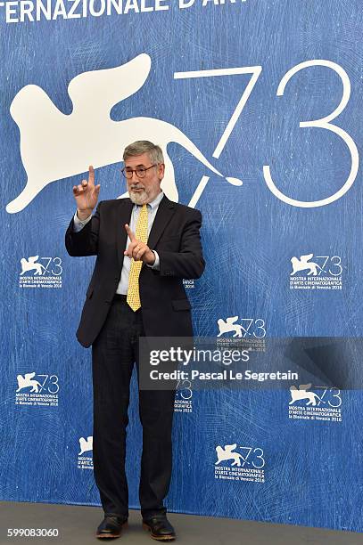 Director John Landis attends the photocall of 'An American Werewolf in London' during the 73rd Venice Film Festival at Sala Darsena on September 4,...