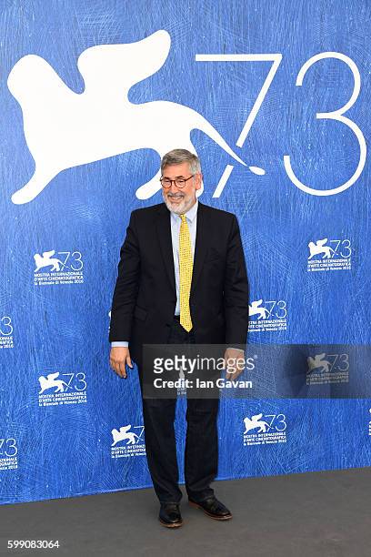 Director John Landis attends the photocall of 'An American Werewolf in London' during the 73rd Venice Film Festival at Sala Darsena on September 4,...