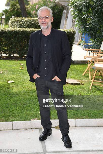 Daniele Luchetti poses after the Kineo Diamanti Award press conference during the 73rd Venice Film Festival at on September 4, 2016 in Venice, Italy.