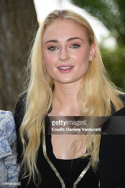 Sophie Turner poses after the Kineo Diamanti Award press conference during the 73rd Venice Film Festival at on September 4, 2016 in Venice, Italy.