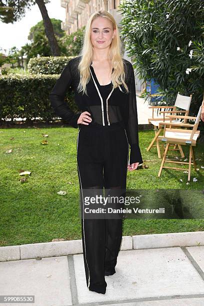 Sophie Turner poses after the Kineo Diamanti Award press conference during the 73rd Venice Film Festival at on September 4, 2016 in Venice, Italy.