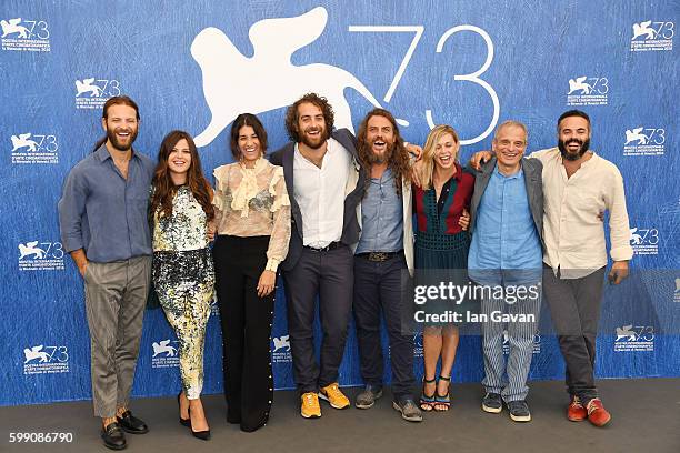 Actor Alessandro Borghi, actress Ivana Lotito, actress Ginevra De Carolis, director Michele Vannucci, actor Mirko Frezza, actress Milena Mancini,...