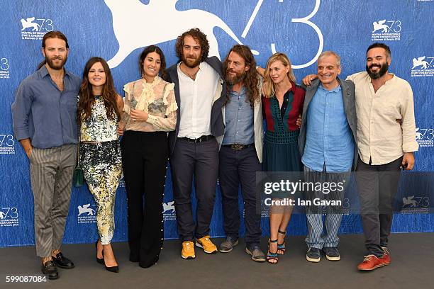 Actor Alessandro Borghi, actress Ivana Lotito, actress Ginevra De Carolis, director Michele Vannucci, actor Mirko Frezza, actress Milena Mancini,...