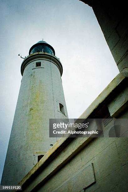 st mary lighthouse - st marys island stock pictures, royalty-free photos & images