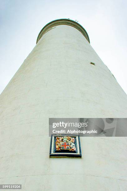 leuchtturm st mary - insel st mary's island stock-fotos und bilder