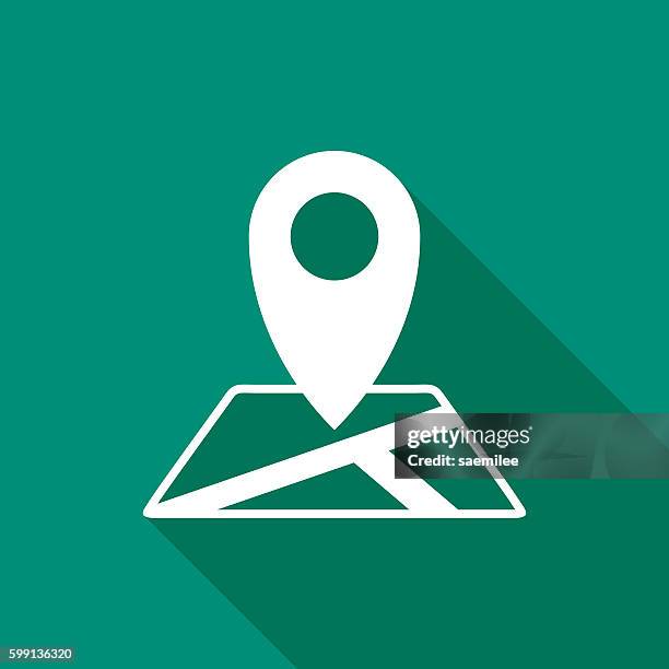 location icon white - entering pin stock illustrations