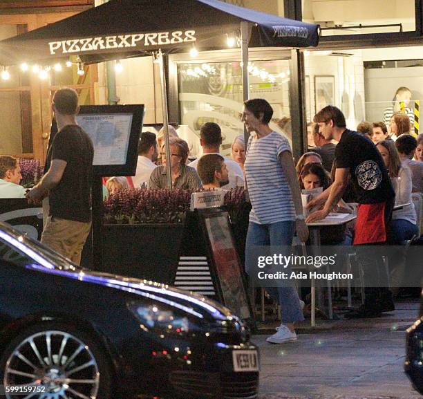 Carol McGiffin and Mark Cassidy are pictured enjoying a night out on August 26, 2016 in London, England.