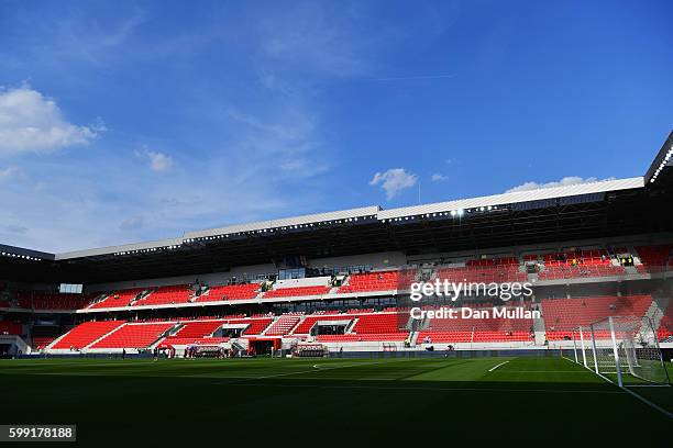 General view of the stadium prior to the 2018 FIFA World Cup Group F qualifying match between Slovakia and England at City Arena on September 4, 2016...