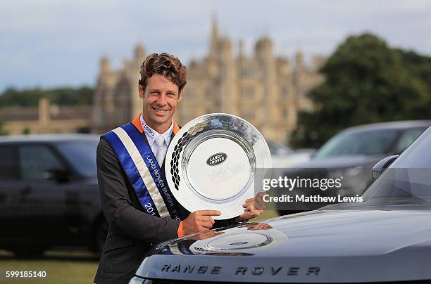 Christopher Burton of Australia pictured after winning The Land Rover Burghley Horse Trials 2016 on September 4, 2015 in Stamford, England.