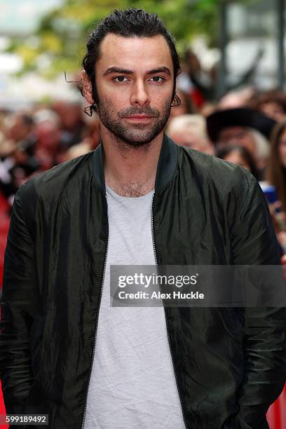 Actor Aidan Turner attends a preview screening for series two of BBC drama 'Poldark' at the White River Cinema on September 4, 2016 in St Austell,...