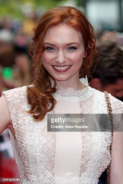 Actress Eleanor Tomlinson attends a preview screening for series two of BBC drama 'Poldark' at the White River Cinema on September 4, 2016 in St...