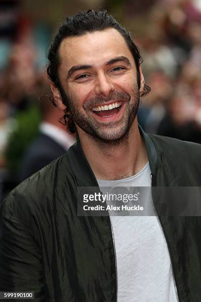 Actor Aidan Turner attends a preview screening for series two of BBC drama 'Poldark' at the White River Cinema on September 4, 2016 in St Austell,...