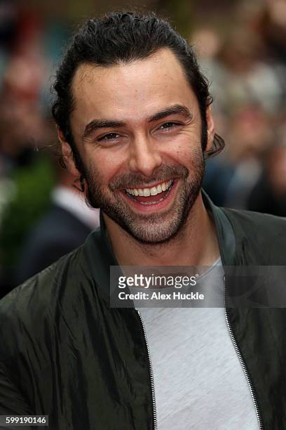 Actor Aidan Turner attends a preview screening for series two of BBC drama 'Poldark' at the White River Cinema on September 4, 2016 in St Austell,...
