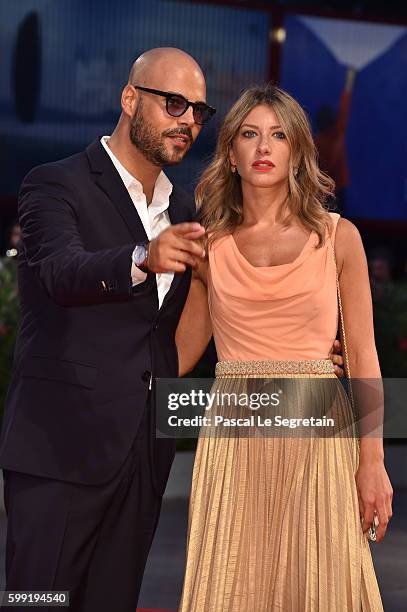 Marco D'Amore and Daniela Maiorana attend the Kineo Diamanti Award Ceremony during the 73rd Venice Film Festival on September 4, 2016 in Venice,...