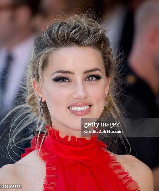 Amber Heard arriving at the European Premiere of Magic Mike XXL in Leicester Square, London.