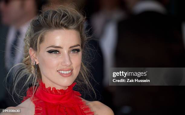 Amber Heard arriving at the European Premiere of Magic Mike XXL in Leicester Square, London.