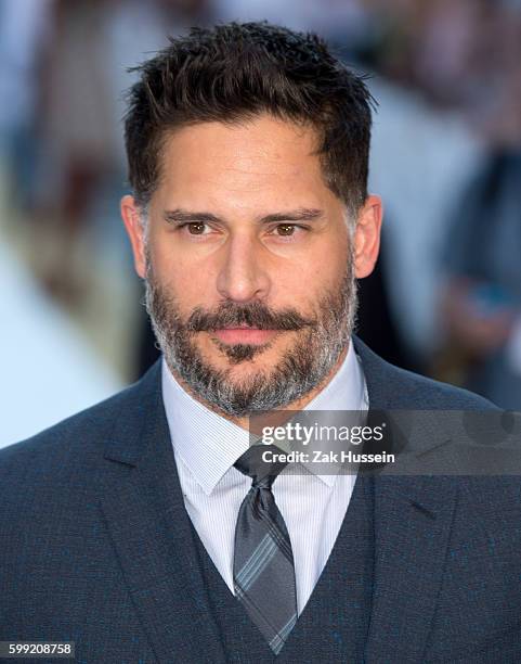 Joe Manganiello arriving at the European Premiere of Magic Mike XXL in Leicester Square, London.