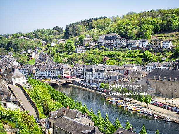 town of bouillon - belgien stock-fotos und bilder