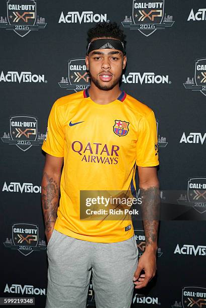 Player D'Angelo Russell attends The Ultimate Fan Experience, Call Of Duty XP 2016, presented by Activision, at The Forum on September 3, 2016 in...