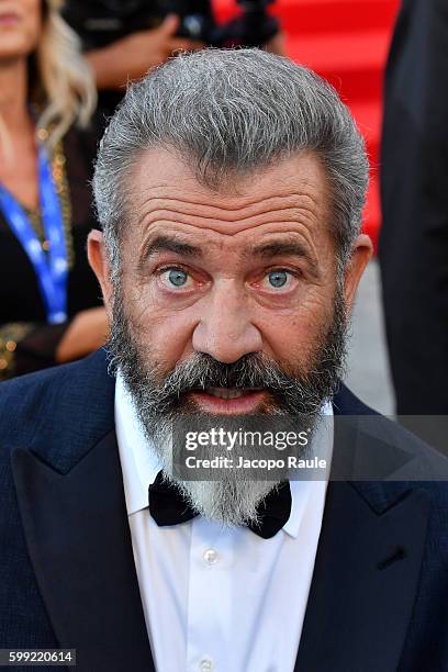 Mel Gibson attends the premiere of 'Hacksaw Ridge' during the 73rd Venice Film Festival at Sala Grande on September 4, 2016 in Venice, Italy.