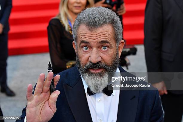 Mel Gibson attends the premiere of 'Hacksaw Ridge' during the 73rd Venice Film Festival at Sala Grande on September 4, 2016 in Venice, Italy.