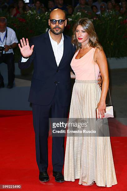 Marco D'Amore and Daniela Maiorana attend the Kineo Diamanti Award Ceremony during the 73rd Venice Film Festival at on September 4, 2016 in Venice,...