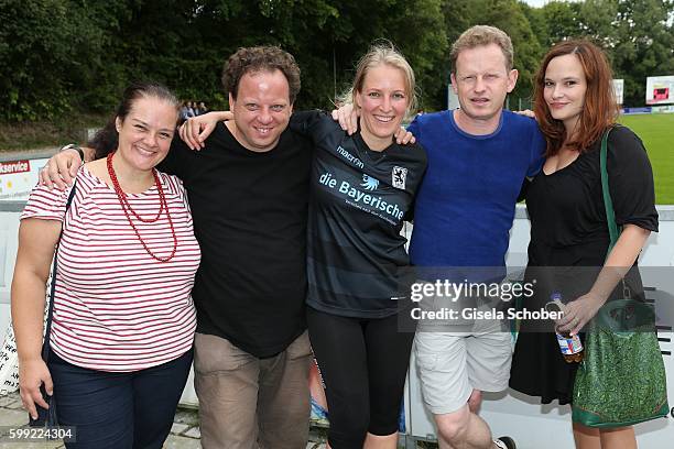 Katrin Filzen, Roberto Martinez, Stefanie von Poser , Knud Fehlauer, Maja Krings during the charity football game 'Kick for Kids' to benefit 'Die...