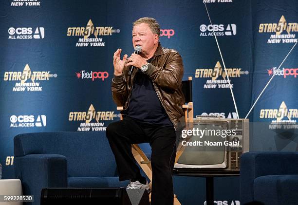 Actor William Shatner attends 'Star Trek Mission: New York' at The Jacob K. Javits Convention Center on September 4, 2016 in New York City.