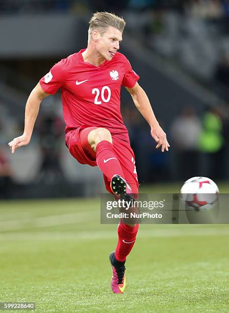 Lukasz Piszczek , during the World Cup 2018 football qualification match between Kazakhstan and Poland in Astana, Kazakistan on September 4, 2016.