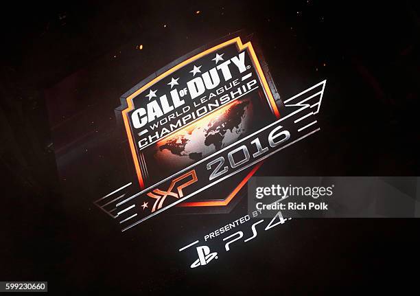 Signage is seen at The Ultimate Fan Experience, Call Of Duty XP 2016, presented by Activision, at The Forum on September 4, 2016 in Inglewood,...