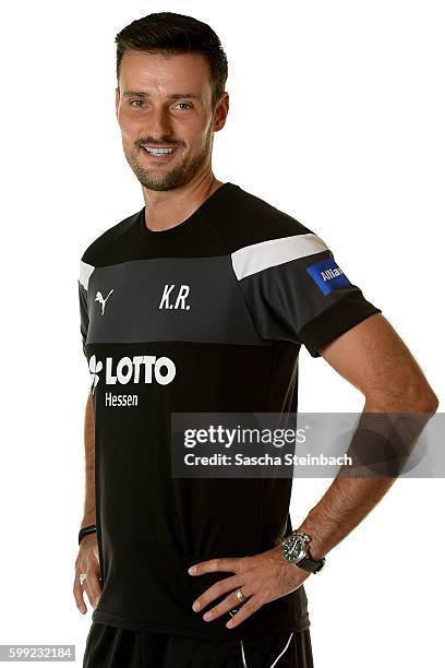 Assistant coach Kai Rennich of 1. FFC Frankfurt poses during the Allianz Women's Bundesliga Club Tour on September 2, 2016 in Frankfurt, Germany.