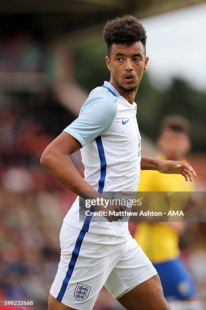 Cameron Borthwick-Jackson of England during the International friendly match between England U20 and Brazil U20 at Aggborough Stadium on September 4,...