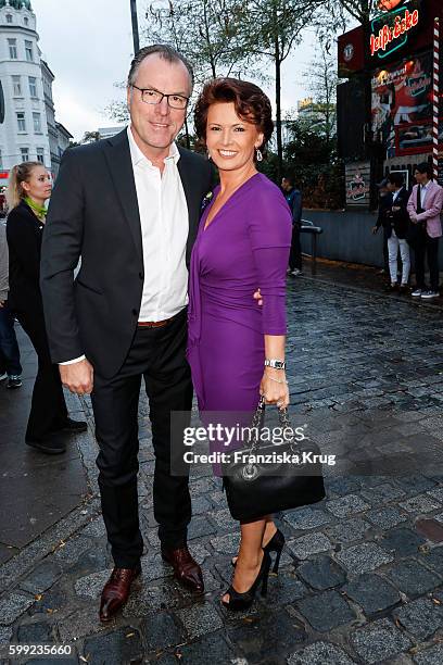 Clemens Toennies and Margit Toennies attend the 'Nacht der Legenden' at Schmidts Tivoli on September 04, 2016 in Hamburg, Germany.