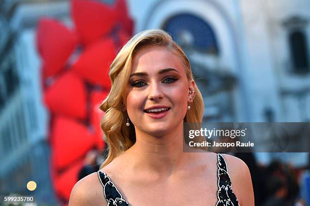 Sophie Turner attends the premiere of 'Hacksaw Ridge' during the 73rd Venice Film Festival at Sala Grande on September 4, 2016 in Venice, Italy.