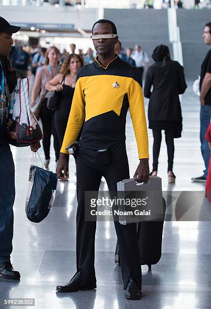 Star Trek fan is seen during 'Star Trek Mission: New York' at The Jacob K. Javits Convention Center on September 4, 2016 in New York City.